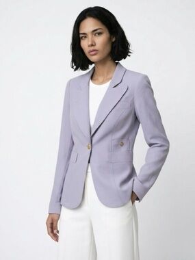 Smythe Duchess wool blazer, Lavender Single-button, fitted, *one flaw, 2